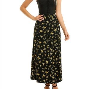 Ganni print front button midi skirt 36 $280